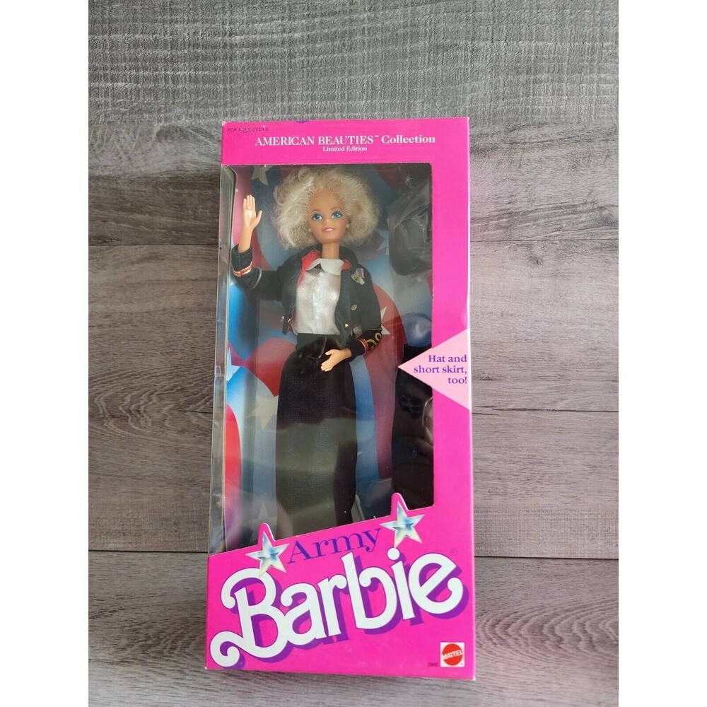 Vintage Army Barbie Limited Edition Mattel #3966 1990 American Beauties NEW
